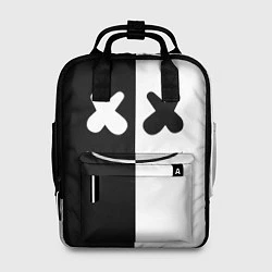 Рюкзак женский Marshmello: Black & White, цвет: 3D-принт