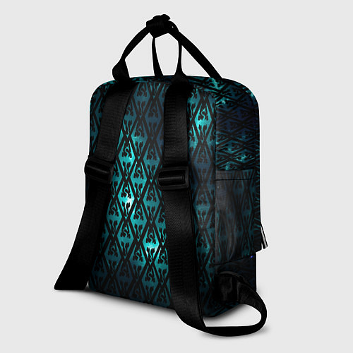 Женский рюкзак TES: Blue Pattern / 3D-принт – фото 2