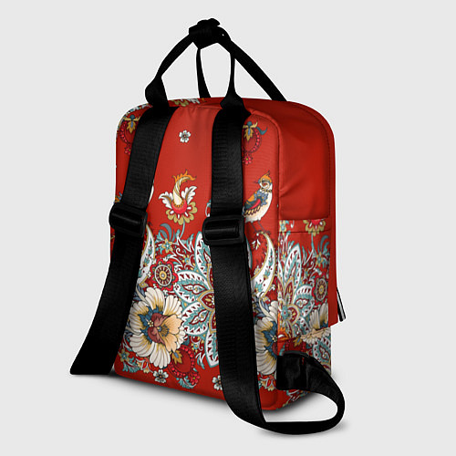 Женский рюкзак Орнамент с птицами / 3D-принт – фото 2