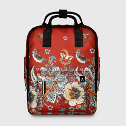 Рюкзак женский Орнамент с птицами, цвет: 3D-принт