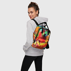 Рюкзак женский Абстракция разноцветная и яркая, цвет: 3D-принт — фото 2