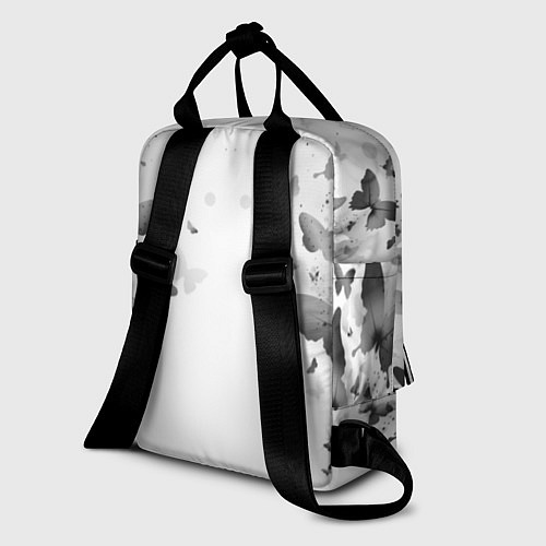 Женский рюкзак BTS: Grey Butterflies / 3D-принт – фото 2