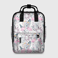 Рюкзак женский Тропические фламинго, цвет: 3D-принт
