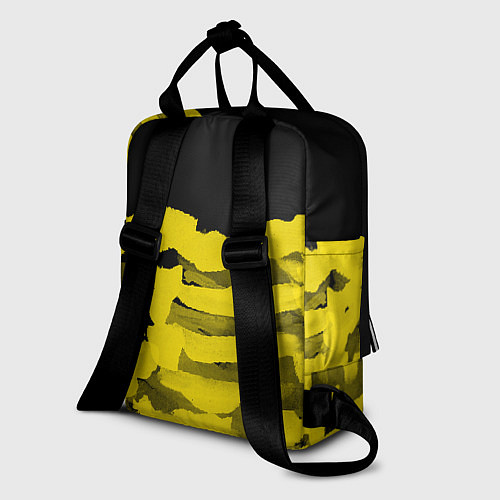 Женский рюкзак Cyberpunk 2077: Black & Yellow / 3D-принт – фото 2