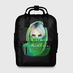 Рюкзак женский Billie Eilish: Green Acid, цвет: 3D-принт