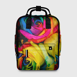 Женский рюкзак Разноцветные розы