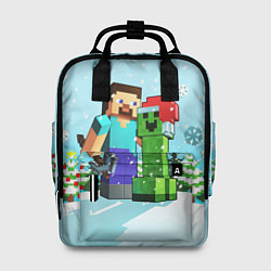 Женский рюкзак MINECRAFT НОВОГОДНИЙ