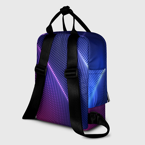 Женский рюкзак Фиолетово 3d волны 2020 / 3D-принт – фото 2