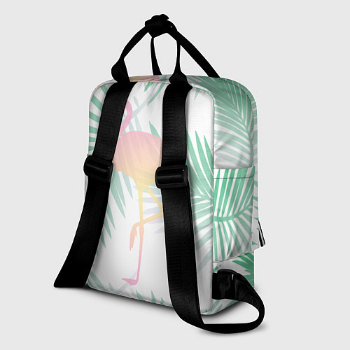 Женский рюкзак Фламинго в джунглях / 3D-принт – фото 2