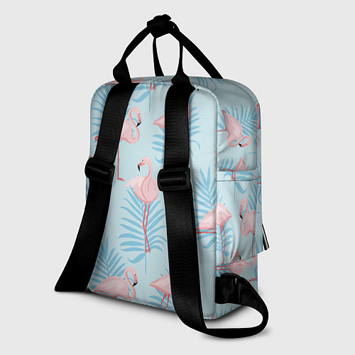 Женский рюкзак Арт с розовым фламинго / 3D-принт – фото 2