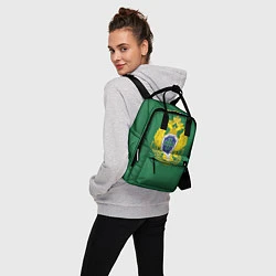 Рюкзак женский Пограничная служба зеленый, цвет: 3D-принт — фото 2