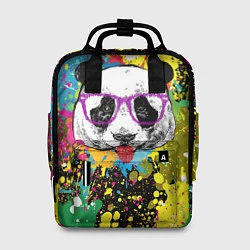 Женский рюкзак Панда хипстер в брызгах краски