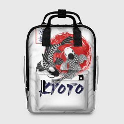 Рюкзак женский Карпы Кои Киото, цвет: 3D-принт