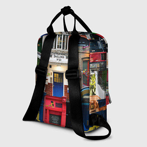 Женский рюкзак London doors цифровой коллаж / 3D-принт – фото 2