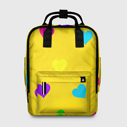 Рюкзак женский СЕРДЕЧКИ, цвет: 3D-принт