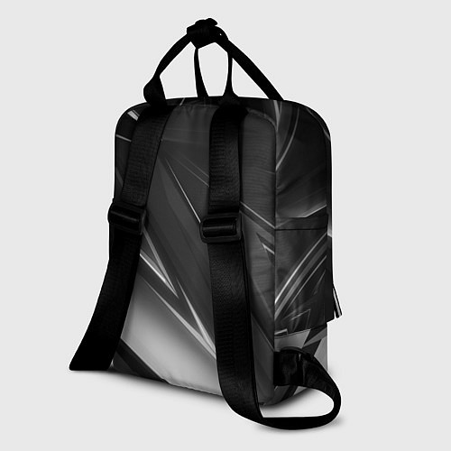 Женский рюкзак GEOMETRY STRIPES BLACK & WHITE / 3D-принт – фото 2