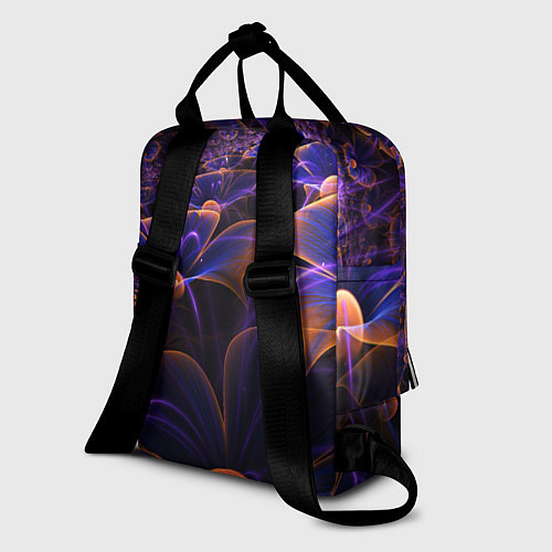 Женский рюкзак Цветки во тьме / 3D-принт – фото 2