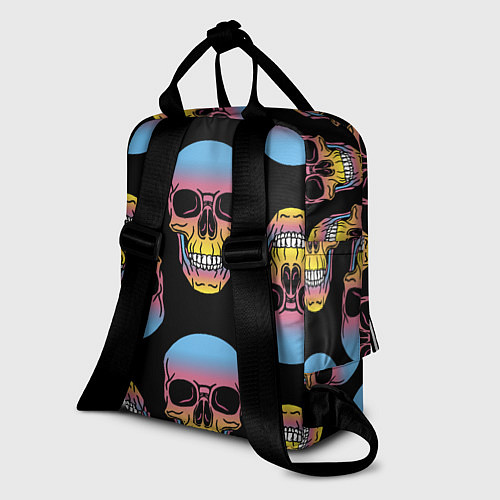 Женский рюкзак Neon skull! / 3D-принт – фото 2