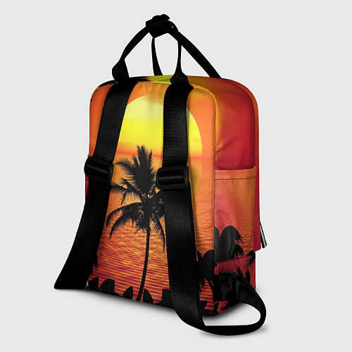 Женский рюкзак Пальмы на фоне моря / 3D-принт – фото 2
