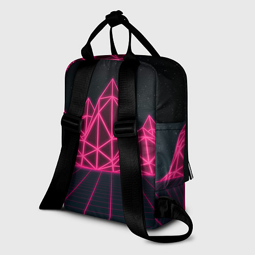 Женский рюкзак Неоновые Горы / 3D-принт – фото 2