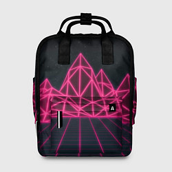 Рюкзак женский Неоновые Горы, цвет: 3D-принт
