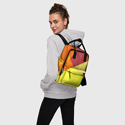 Рюкзак женский Оранжевые углы, цвет: 3D-принт — фото 2