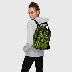 Рюкзак женский Зеленая клетка, цвет: 3D-принт — фото 2
