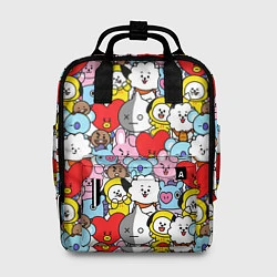 Рюкзак женский BT21 BTS, цвет: 3D-принт