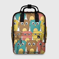 Женский рюкзак Разноцветные совы