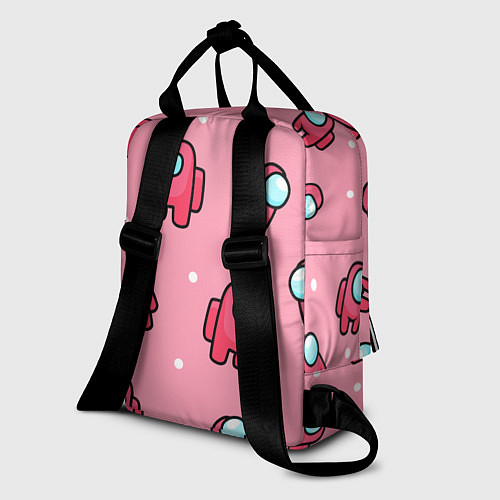 Женский рюкзак Among Us - Розовый цвет / 3D-принт – фото 2