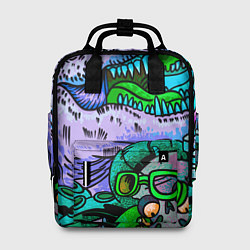 Рюкзак женский Рекс динозавр, цвет: 3D-принт