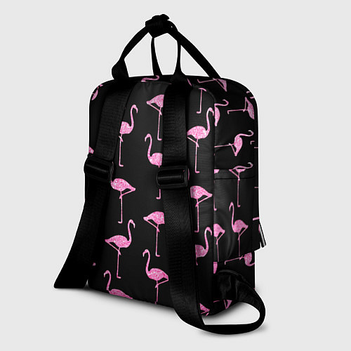 Женский рюкзак Фламинго Чёрная / 3D-принт – фото 2