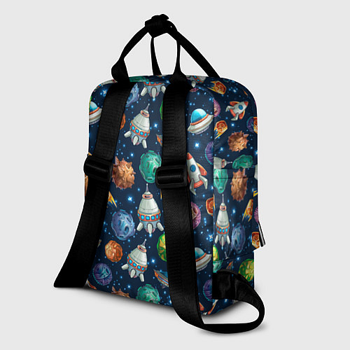 Женский рюкзак Мультяшные планеты / 3D-принт – фото 2
