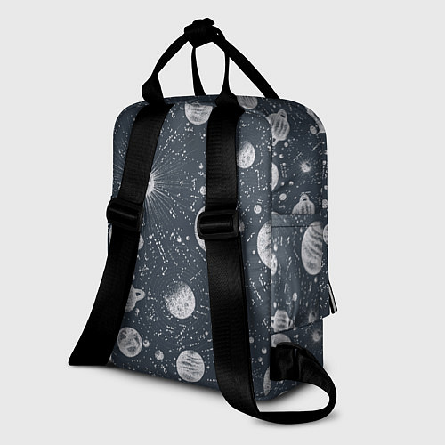 Женский рюкзак Звезды, планеты и созвездия / 3D-принт – фото 2