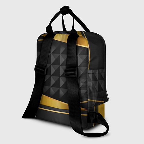 Женский рюкзак 3D luxury black gold Плиты 3Д / 3D-принт – фото 2