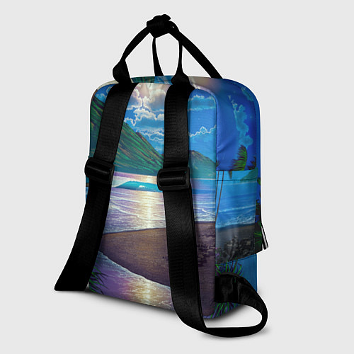 Женский рюкзак Гавайский пейзаж / 3D-принт – фото 2