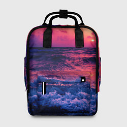 Рюкзак женский Закат на берегу, цвет: 3D-принт