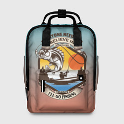 Рюкзак женский Поход и туристическая рыбалка, цвет: 3D-принт