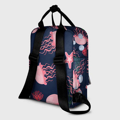 Женский рюкзак Розовые медузы / 3D-принт – фото 2