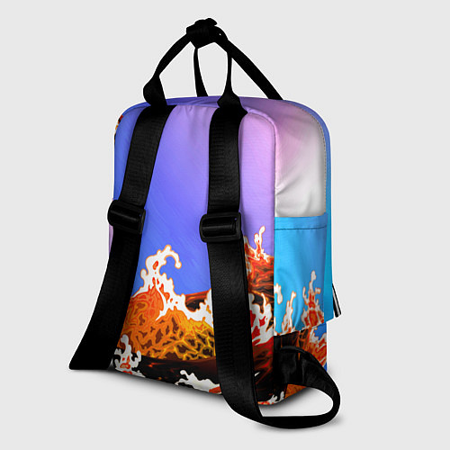 Женский рюкзак Осьминог в Лаве Градиент / 3D-принт – фото 2