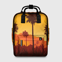 Рюкзак женский Лето, Пальмы, вечер, цвет: 3D-принт