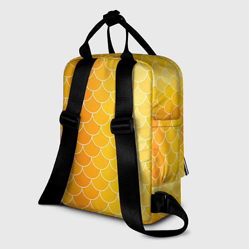 Женский рюкзак Желтая чешуя / 3D-принт – фото 2