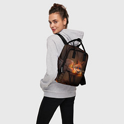 Рюкзак женский Лисица с гирляндой, цвет: 3D-принт — фото 2