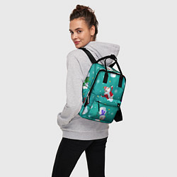 Рюкзак женский РазНые Снеговики, цвет: 3D-принт — фото 2