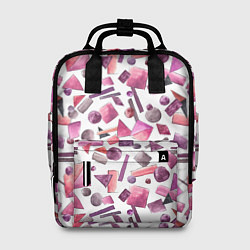 Рюкзак женский Геометрический розовый, цвет: 3D-принт