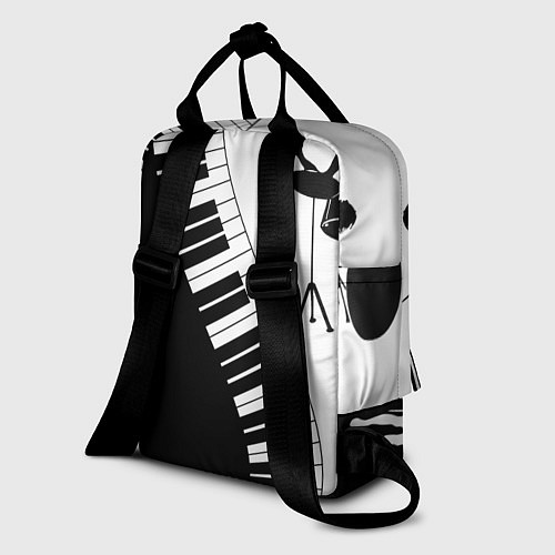 Женский рюкзак Черно Белое пианино / 3D-принт – фото 2
