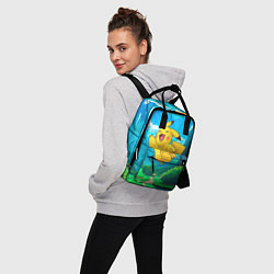 Рюкзак женский Радостный Пикачу в прыжке, цвет: 3D-принт — фото 2