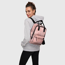 Рюкзак женский Белые точки На розовом Фоне, цвет: 3D-принт — фото 2