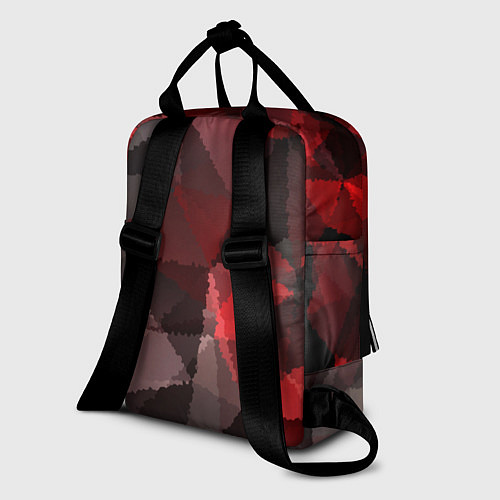 Женский рюкзак Серо-красная абстракция / 3D-принт – фото 2