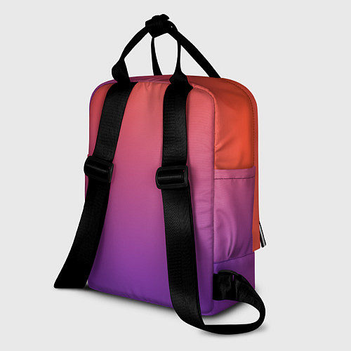 Женский рюкзак Оранжевый и Фиолетовый / 3D-принт – фото 2